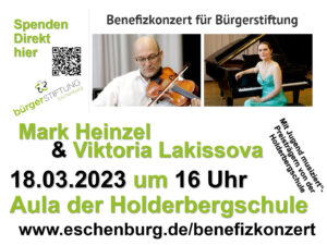 Benefiz-Konzert für Bürgerstiftung 18.03.2023 in der Holderbergschul-Aula