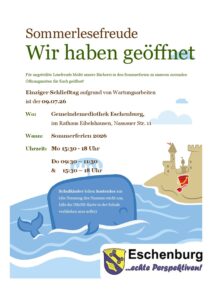 Bücherei in den Sommerferien